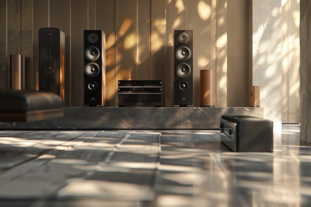Speaker sitting on table